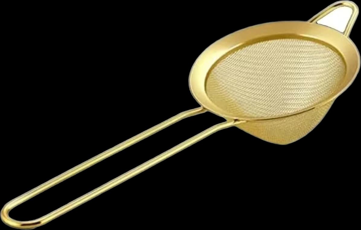 Gold tea strainer